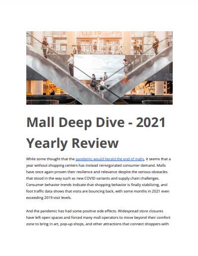 Mall Deep Dive - 2021 Yearly Review