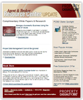 PropertyCasualty360.com Agent & Broker Resource Center Updates